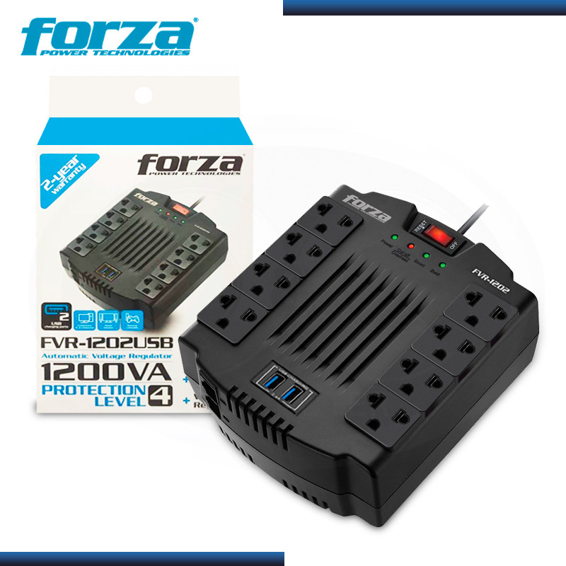 ESTABILIZADOR FORZA FVR 1202USB